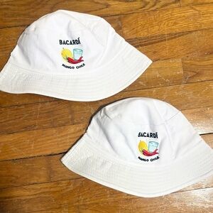 Set of two Bacardi White Bucket Hats